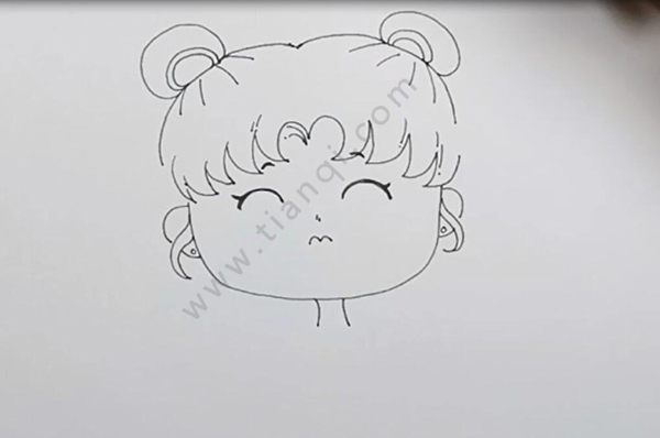 教你画卡通画水冰月 美少女水冰月q版简笔画 - 天气加