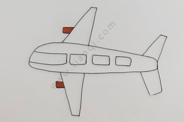 怎么画飞机 飞机简笔画教程