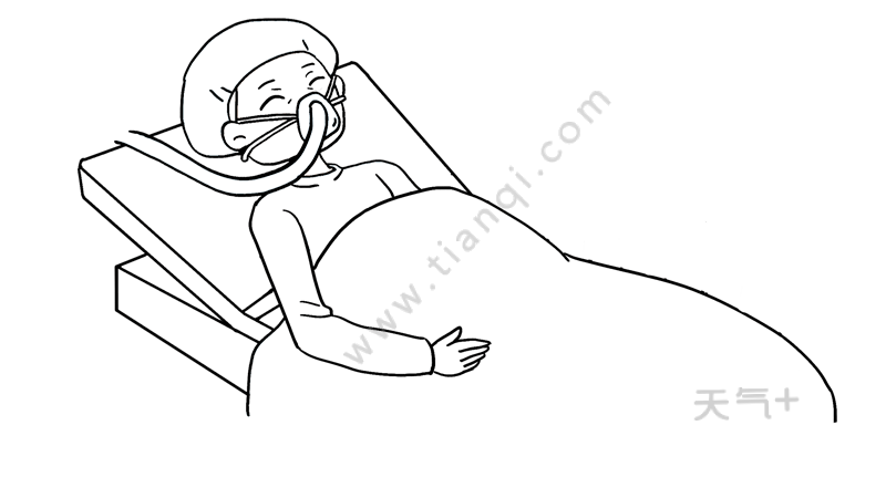 躺在病床上的人简笔画教程