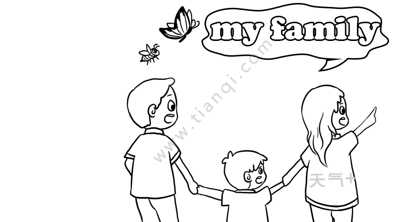 family怎么画好看,以family为主题的画 myfamily英语手抄报