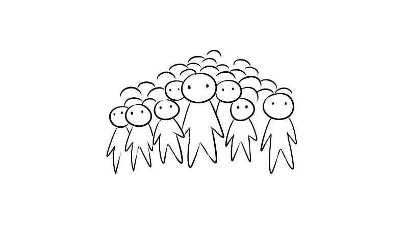 密密麻麻的人群简易画法