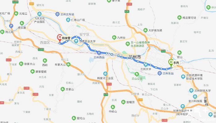 兰州一号线地铁线路图全程多少公里