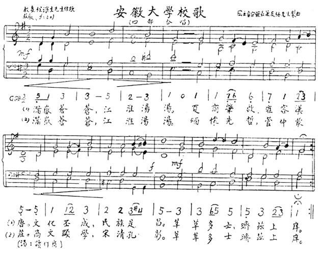 安徽大学的校歌怎么样