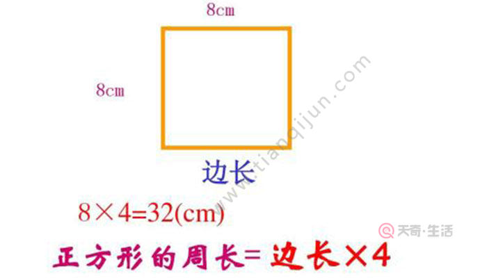 正方形的周长是边长的几倍?正方形的周长怎么算