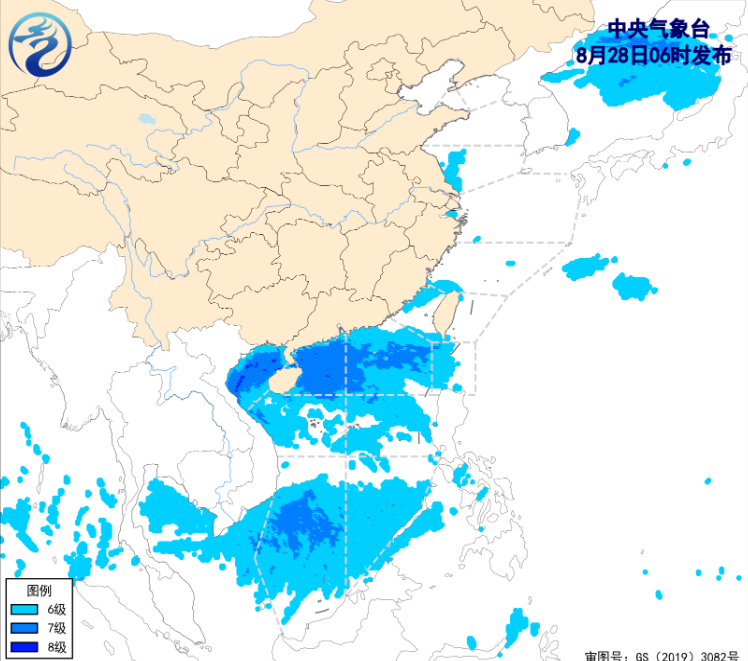 近海海域近期风力活跃 未来三天多海域有5-7级风