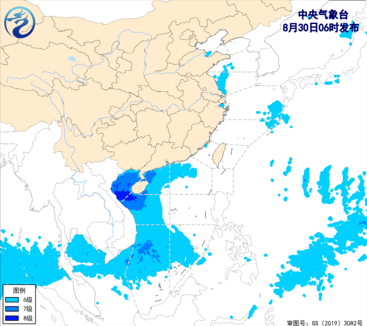近海海域近期风力活跃 未来三天多海域维持5-7级风