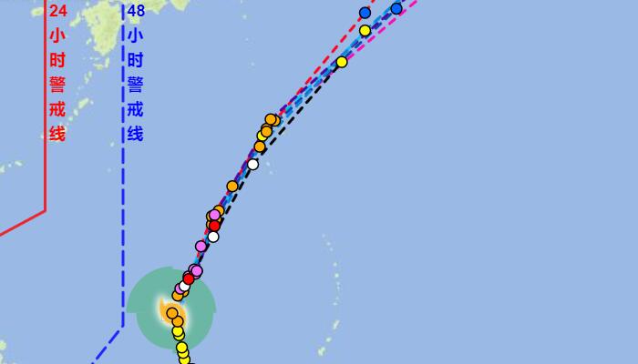 第一号台风路径实时发布系统路径图 最新台风“马勒卡”未来路径预测