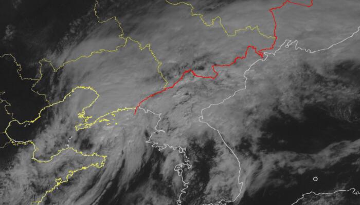 12号台风梅花一再登陆后云图情况 台风梅花最新卫星云图云系分析