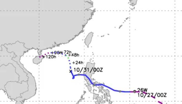 台风尼格实时发布路径走向 22号台风最新路径发展趋势图汇总