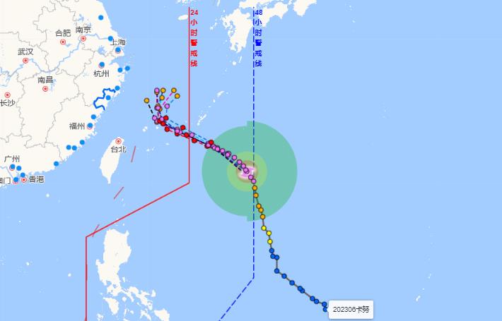 “卡努”加强为强台风级 是否登陆我国存在很大变数