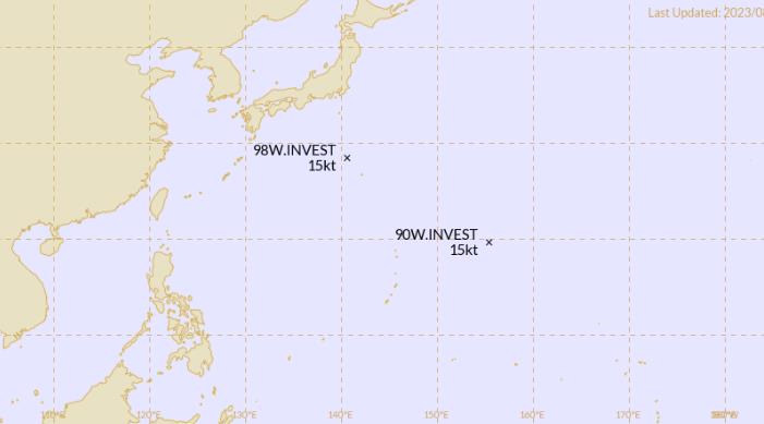 2023年8月双台风胚胎最新消息 哪个将是今年9号台风苏拉