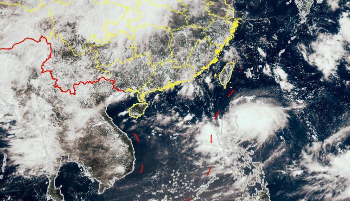 9号台风苏拉卫星云图最新实况 2023年九号台风云图追踪