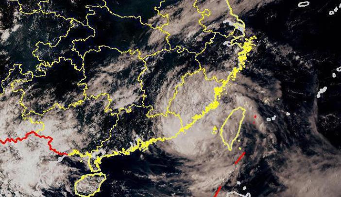 第11号台风海葵高清卫星云图实况 台风“海葵”明天将二次登陆