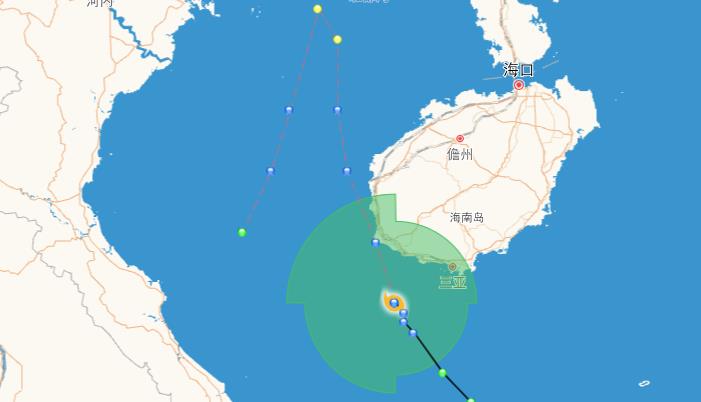 海南台风最新路径图2023年第16号 台风三巴或登陆海南