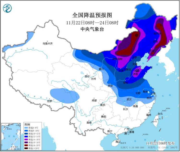 寒潮携降温大风雨雪来袭 内蒙古黑龙江等地有强降雪