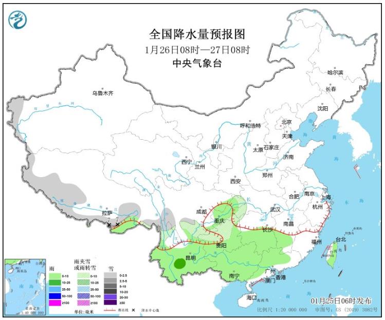 南方气温将逐渐回升 西南地区迎雨雪天气