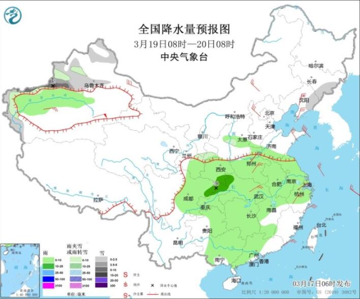 内蒙古京津冀等雨雪在线 贵州云南广西谨防大风冰雹