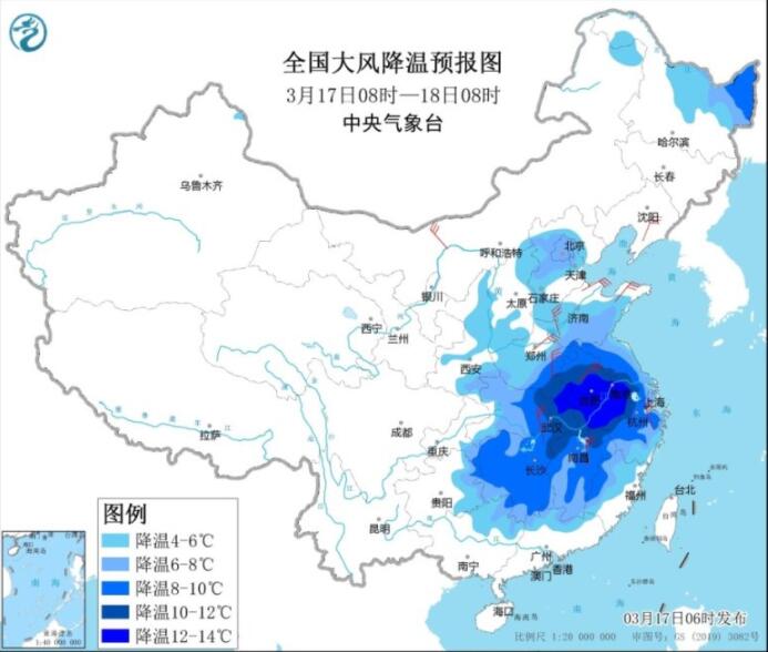 内蒙古京津冀等雨雪在线 贵州云南广西谨防大风冰雹