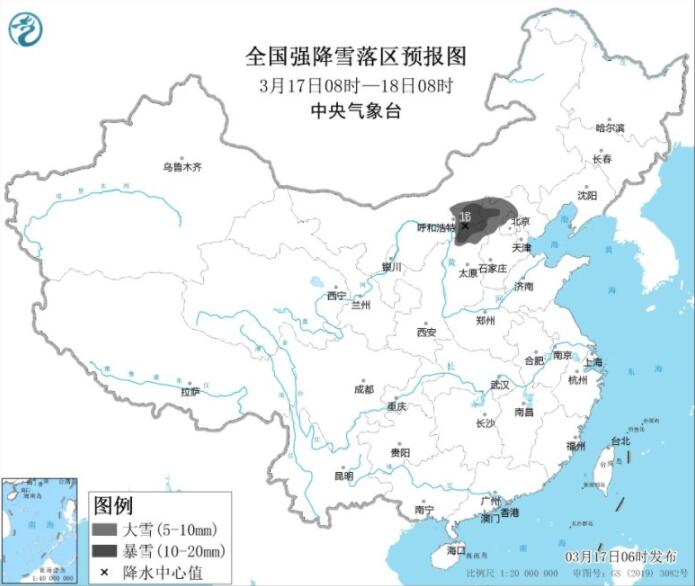 内蒙古京津冀等雨雪在线 贵州云南广西谨防大风冰雹