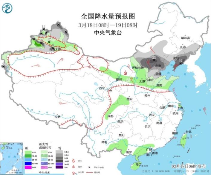 北京河北等仍有明显降雪 江浙沪等强降雨正在酝酿