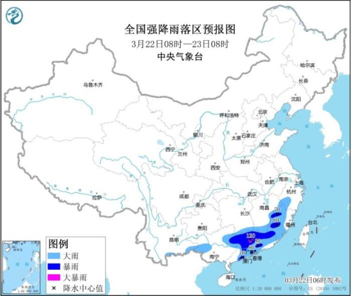 广西广东福建等有较强降雨 局部伴雷暴大风冰雹等