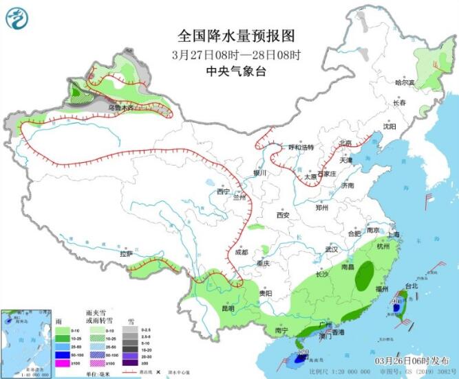 广东海南等地有降雨天气 受冷空气影响我国中东部地区气温下降