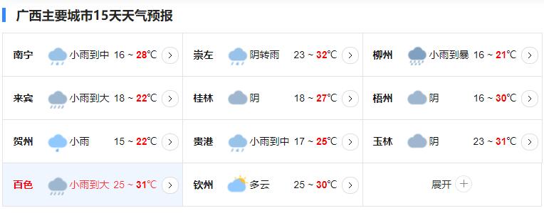 广西五一首日遇强降雨天气 桂林柳州贺州等地雨水持续侵袭