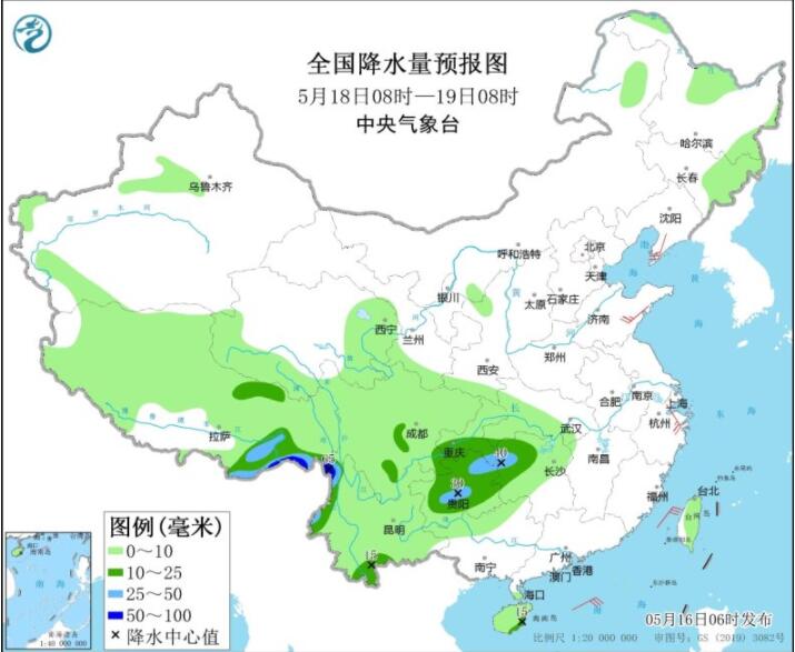 云南西藏部分地区降雨明显 内蒙古东北等大风显著