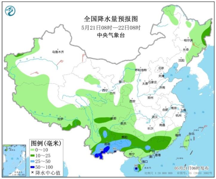 贵州云南等地有暴雨天气 青海西藏等地有降雪