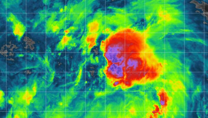 第4号台风胚胎今日卫星云图 台风“艾利”胚胎发展最新云图