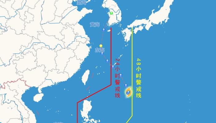 四号台风实时路径图最新追踪“艾利”台风最新走向路径图汇总