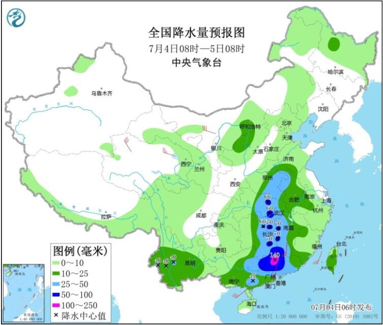 台风暹芭残余影响北移中东部 两广赣湘鄂豫鲁等迎强降雨