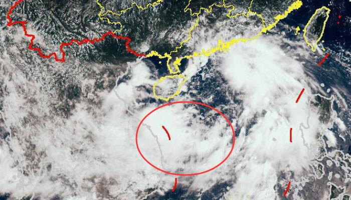 台风路径实时发布系统7号台风云图 南海热带低压高清卫星云图预览