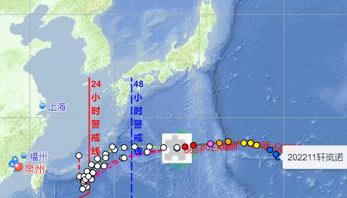 上海台风网11台风路径图查询分析 会不会来上海