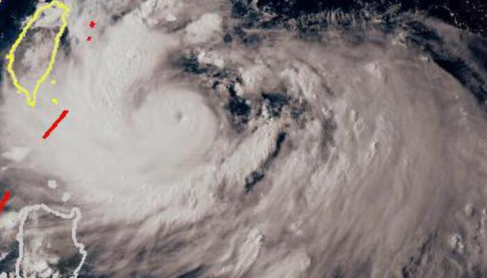 11号超强台风轩岚诺卫星云图（持续更新）：体型庞大风眼依然在