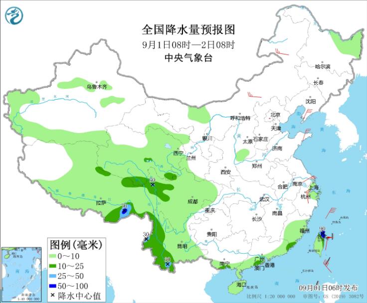 “轩岚诺”将为闽浙等带来较强降雨 青海局部或现雨夹雪或雪