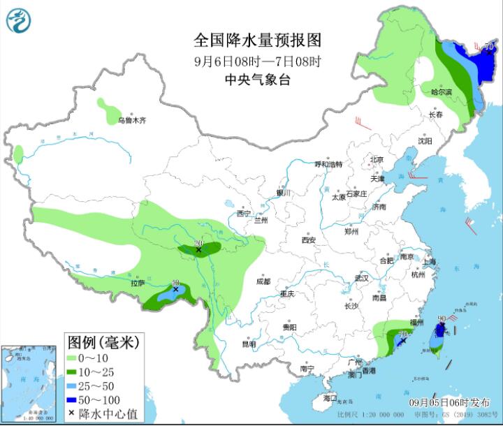 江浙沪仍受“轩岚诺”影响 西藏内蒙古部分地区暴雨