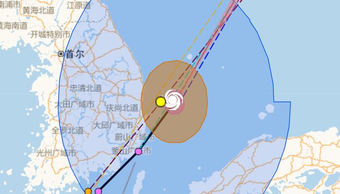 台风“轩岚诺”在韩国南部海岸登陆 11号台风致韩国多地受灾严重