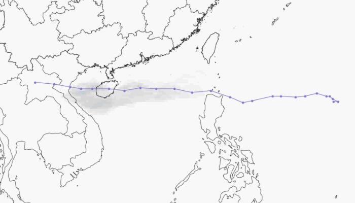 15号台风塔拉斯胚胎路径图 十五号台风未来发展趋势预测图