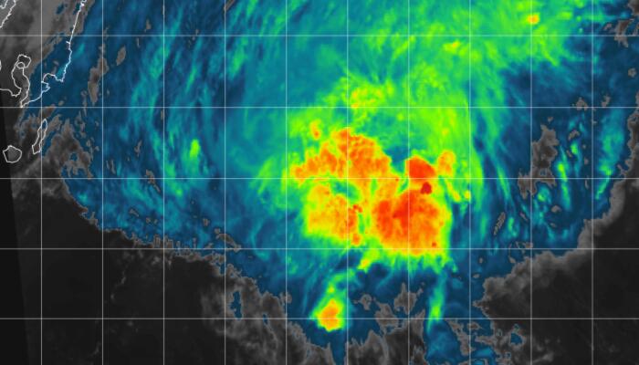 2022年16号台风胚胎云图最新消息  台风奥鹿在酝酿高清卫星云图分析