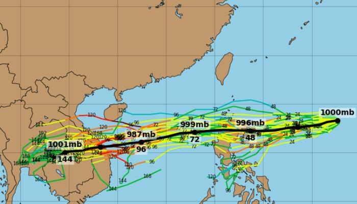 海南台风奥鹿路径实时路径图 16号台风未来会登陆海南吗