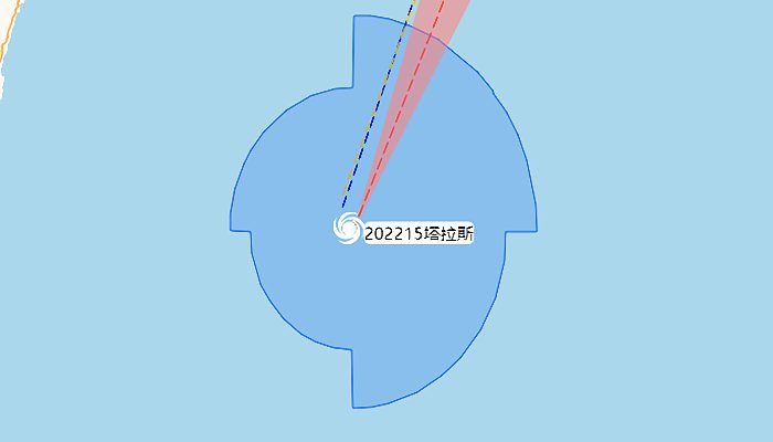 2022年15号台风最新消息路径图 台风塔拉斯最新路径实时图(持续更新)