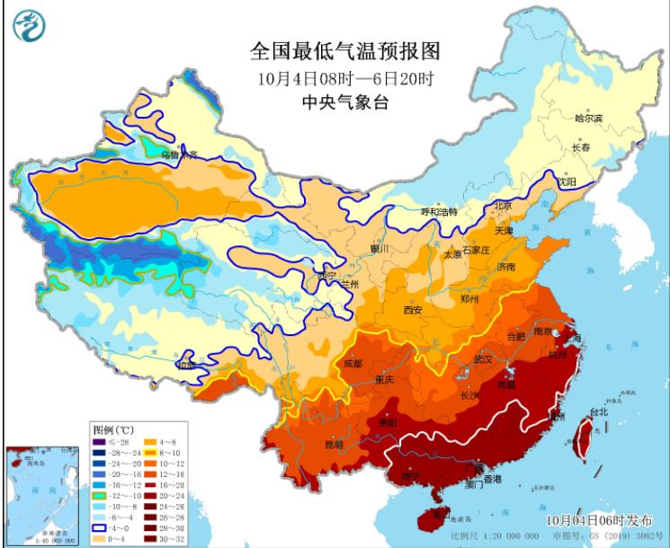 国庆第4天四川陕西等仍有较强降水 强冷空气侵袭南方降温可超18℃ 