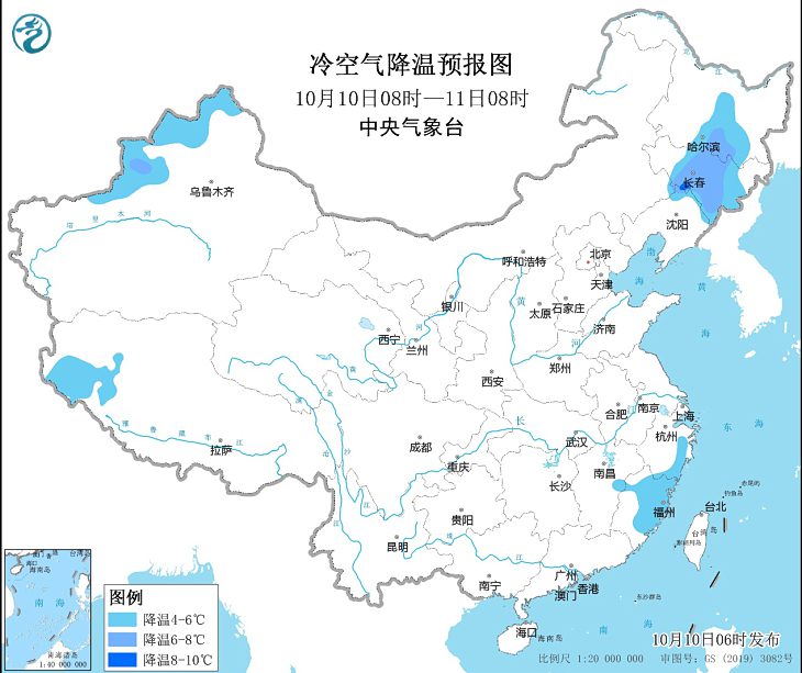 冷空气即将结束吉林黑龙江仍有降雨 东北黄淮等地还将出现降温天气