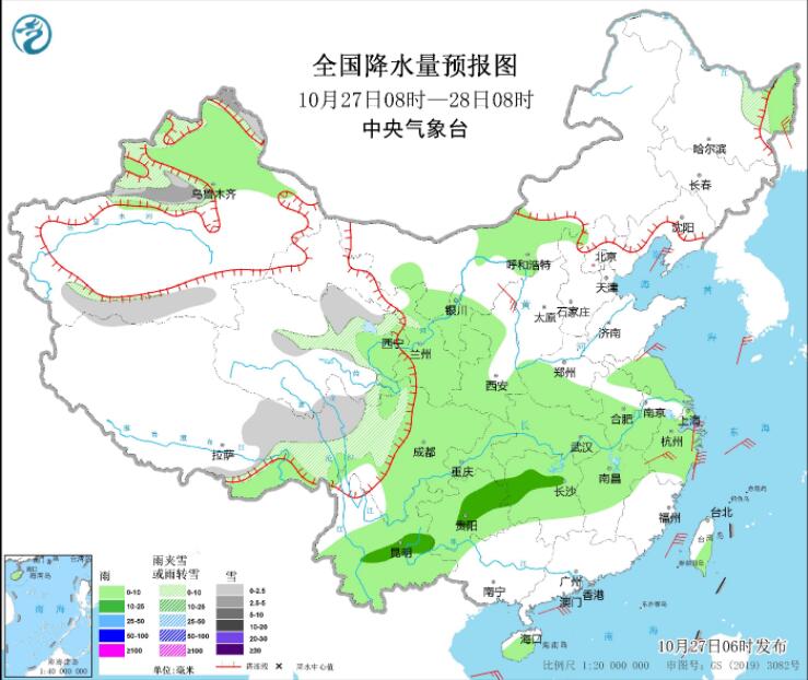 贵州湖南等有明显降雨 新疆北疆迎雨雪大风天气