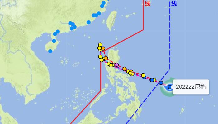 第22号台风实时路径预测图 “尼格”未来会去往哪里