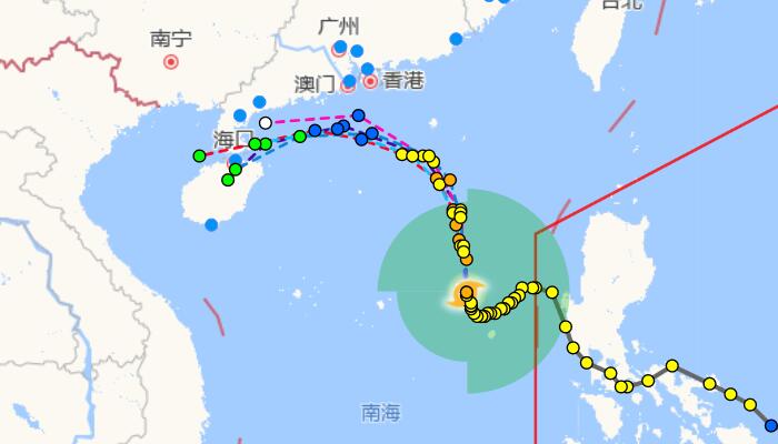 第22号台风尼格最新消息今天 台风尼格向广东海南一带沿海靠近