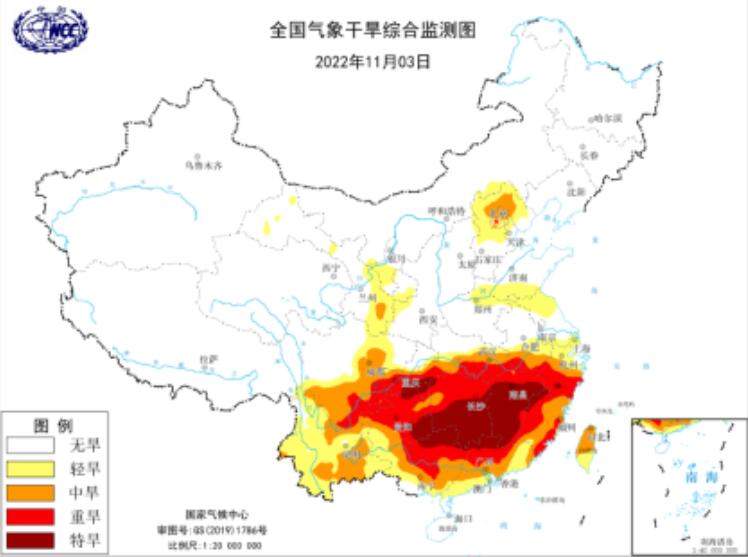 气象干旱黄色预警今继续发布：江西湖南广西广东等部分地区特旱