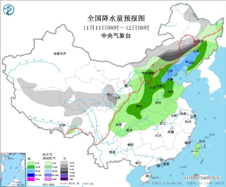 冷空气影响新疆部分地区风雪明显 长江中下游也将迎大风降温