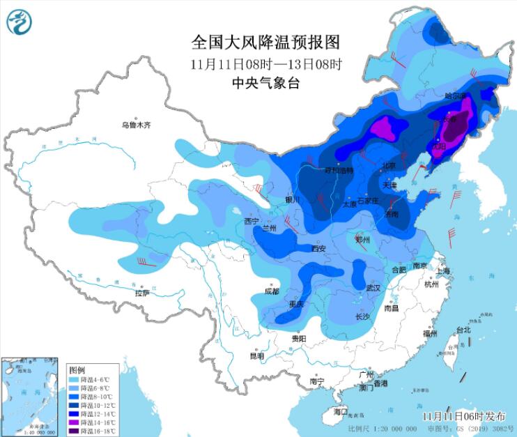 冷空气影响内蒙古东北等降温超12℃ 北方大范围雨雪来袭